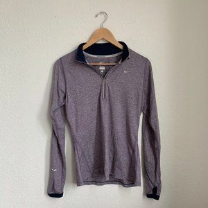 nike | dri-fit long sleeve half zip running shirt